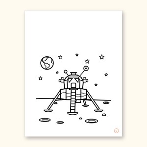 Space Coloring Pages | ABC Letter Tracing for Kids Ages 2-5 (Digital PDF): sample page 26 of 55