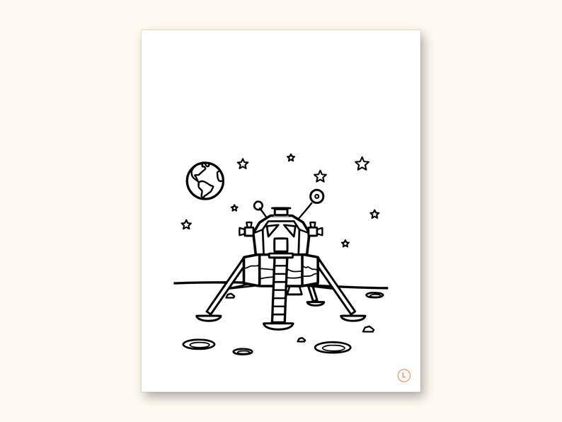 Space Coloring Pages | ABC Letter Tracing for Kids Ages 2-5 (Digital PDF): sample page 26 of 55