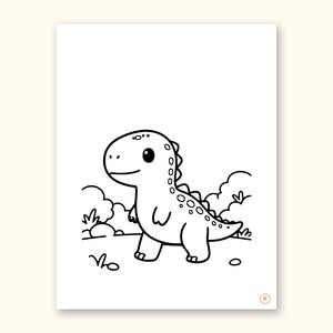 Dinosaur ABC Coloring Book, Letter Tracing, Ages 2-5 (Digital PDF): sample page 38 of 55