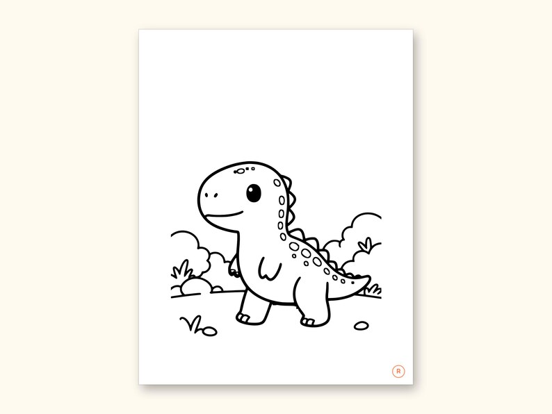Dinosaur ABC Coloring Book, Letter Tracing, Ages 2-5 (Digital PDF): sample page 38 of 55