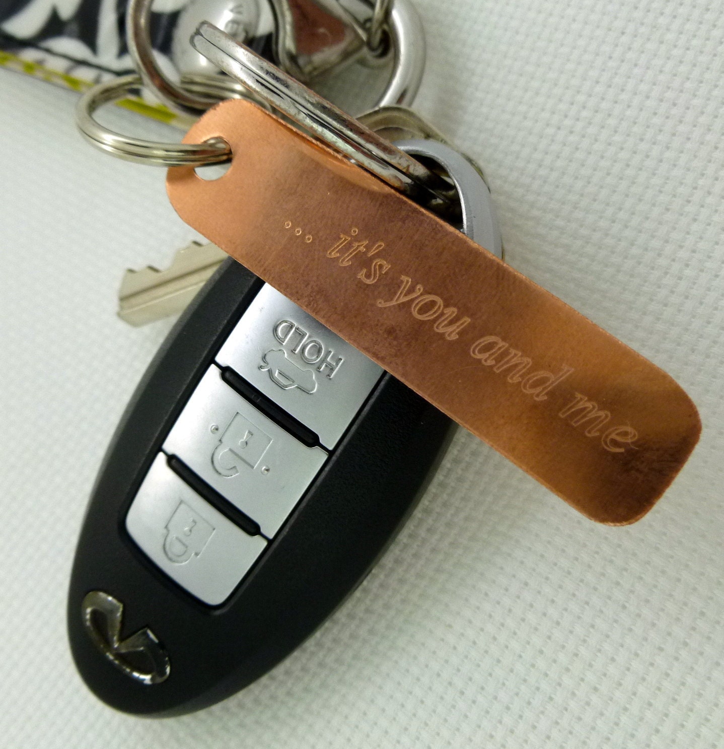 Personalized Keychain Engraved Copper Keychain It's Etsy