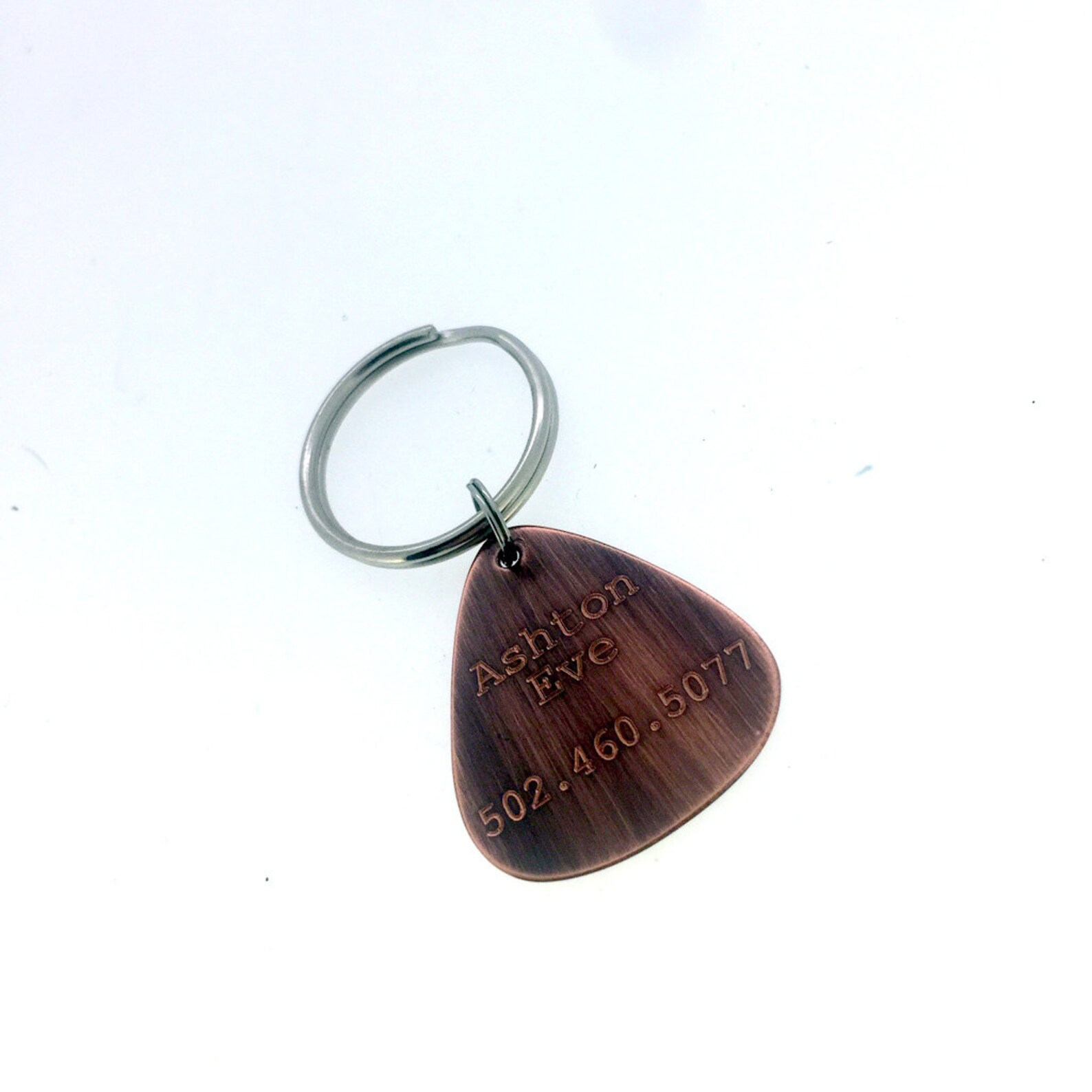 Engraved & Antiqued Copper Guitar Pick Pet Tag Id Tag Etsy