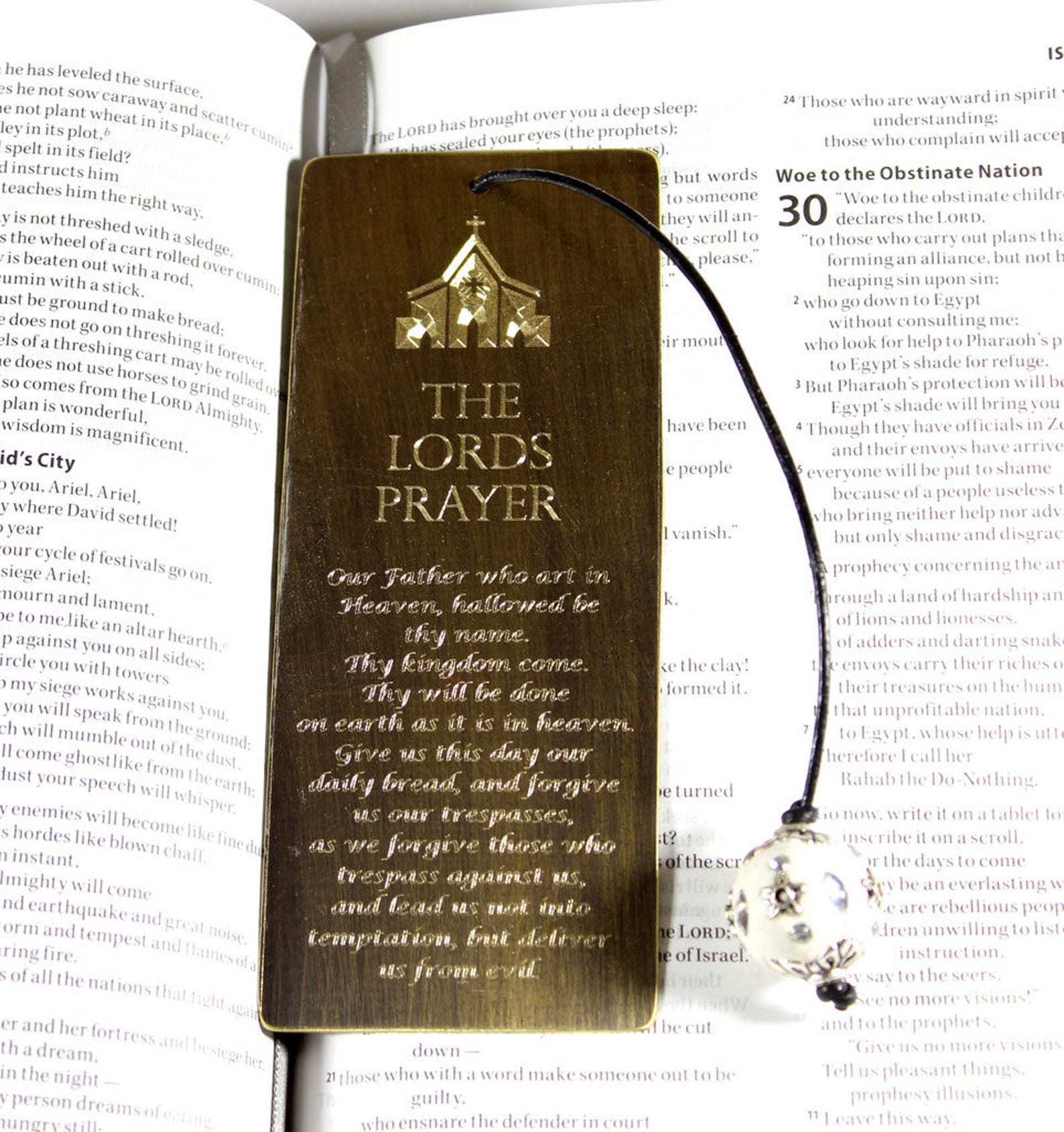 The Lords Prayer Bookmark Antiqued Copper Antiqued Brass | Etsy