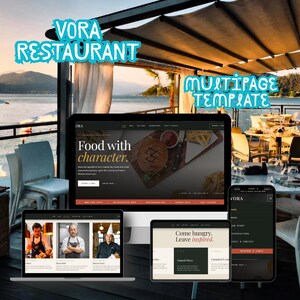 Modelo de site para restaurante com várias páginas, menu moderno de bistrô e sistema de reservas (HTML5 CSS3)