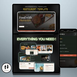 Modern Restaurant Website Template, Bistro Menu, Reservation (HTML5 CSS3)