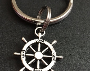 Antique silver Anchor keychain