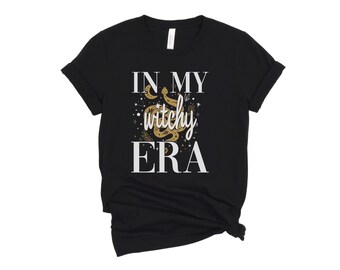 In My WITCHY ERA Shirt, Witchy Aesthetic In My Era Tee,  Women's Witchy Halloween Tee, Retro Vintage Vibe Shirt, Halloween Gift, Bewitched