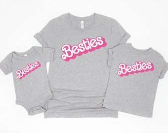 BESTIES T-Shirt, Best Friends Matching Shirt, Mommy and Me Matching Tee, Mama & Mini Tshirt, Besties Matching, Retro Graphic Tee, Doll Shirt