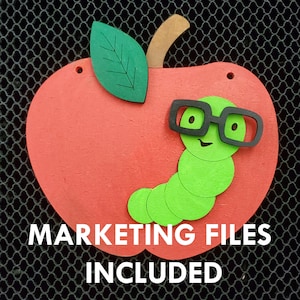 DIGITALE Lehrer Apfel Malerei Kit Datei Download SVG Laser Cutter oder CNC