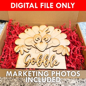 DIGITAL Turkey Thanksgiving Painting Kit File Download SVG Laser Cutter or CNC