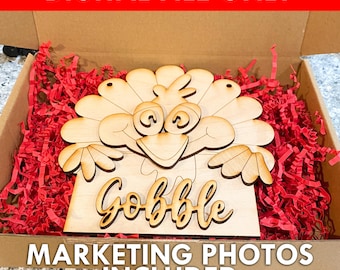 DIGITAL Turkey Thanksgiving Painting Kit File Download SVG Laser Cutter or CNC