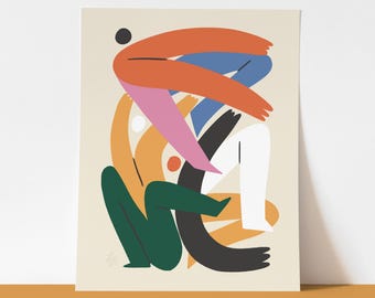 Print Dancing | Dance | "Dance Party" | Contemporary and Minimal Wall | Desk | Shelf Art