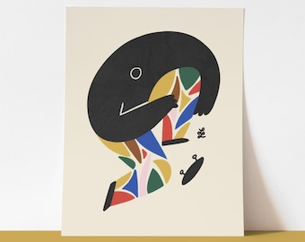 Skateboarding Print | &quot;Varial Hot Pants&quot; | Skateboard | Contemporary and Minimal Wall | Desk | Shelf Art