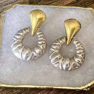 925 Mexico Sterling & Gold Tone Earrings