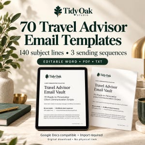 70 Travel Agent Email Templates with Client Responses and Sending Sequences