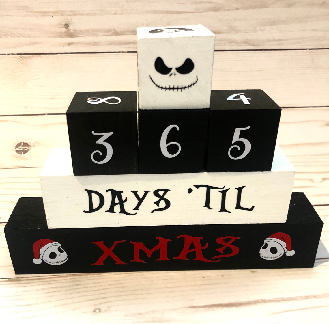 Nightmare Before Christmas Countdown Blocks for Halloween and Etsy