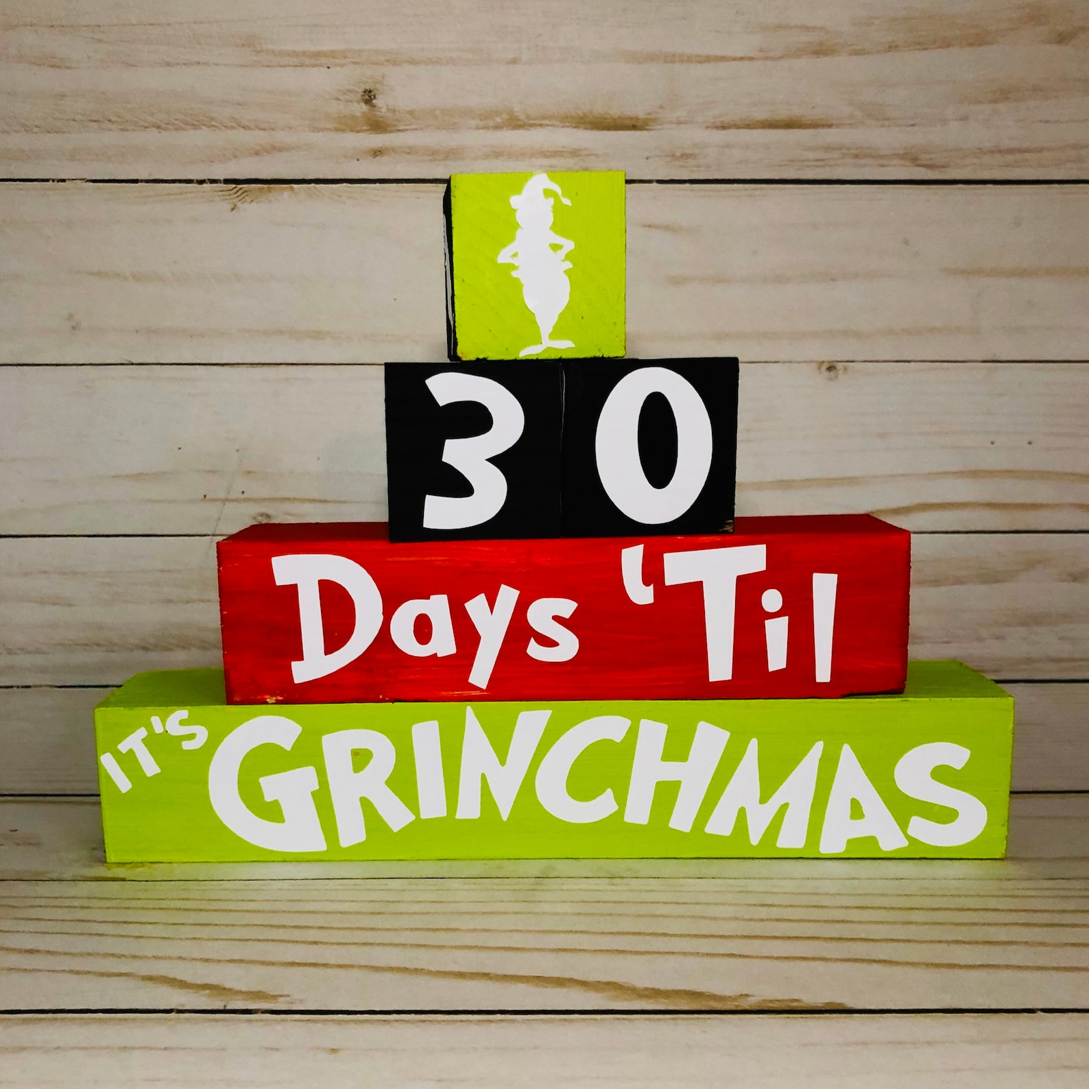 Grinch Christmas Countdown Blocks Grinch Christmas Countdown Blocks