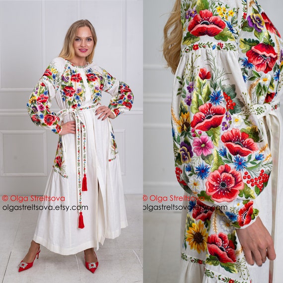wildflowers embroidered maxi dress