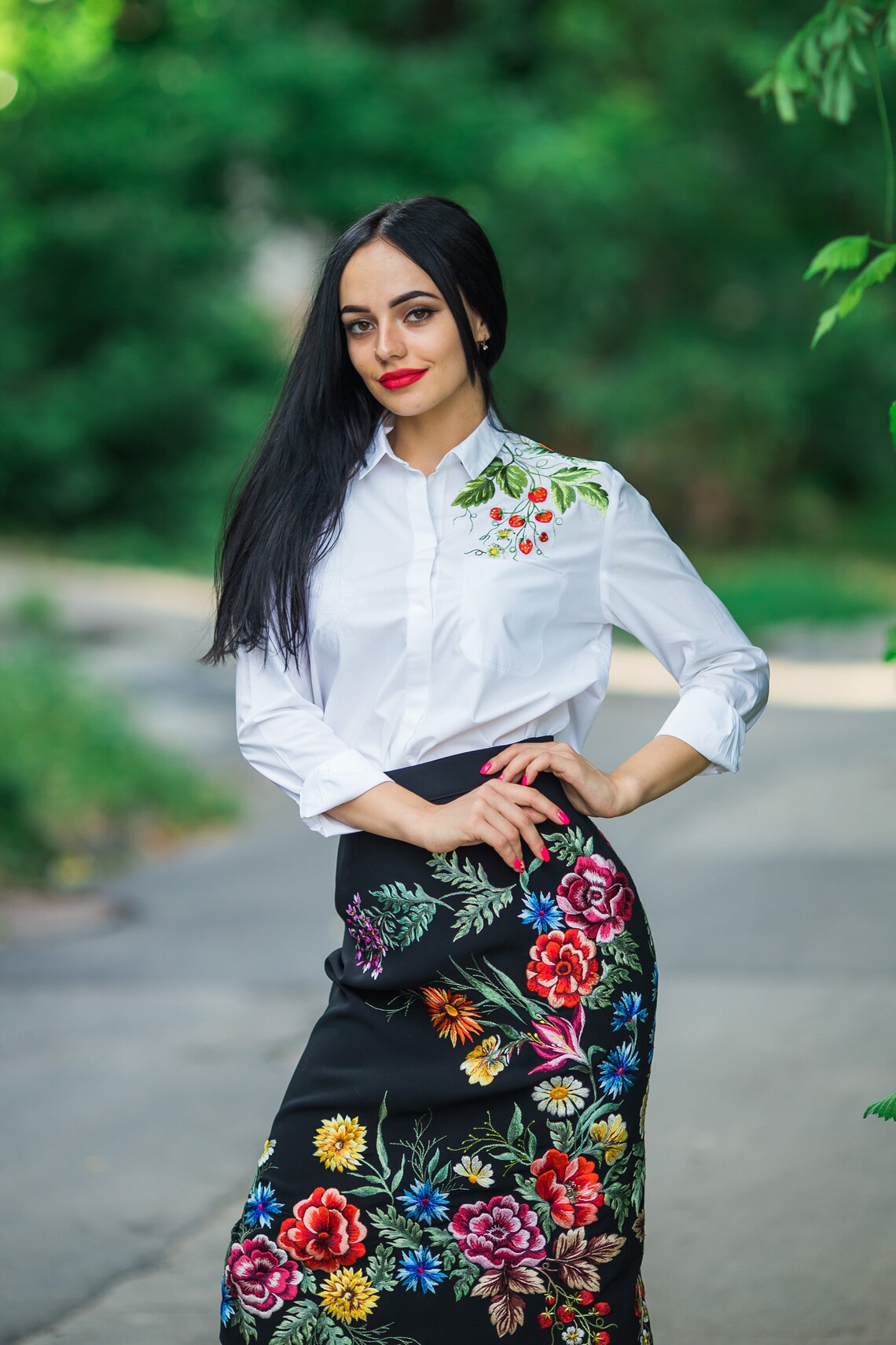 Embroidered Blouse Floral Blouse Vyshyvanka Handmade - Etsy