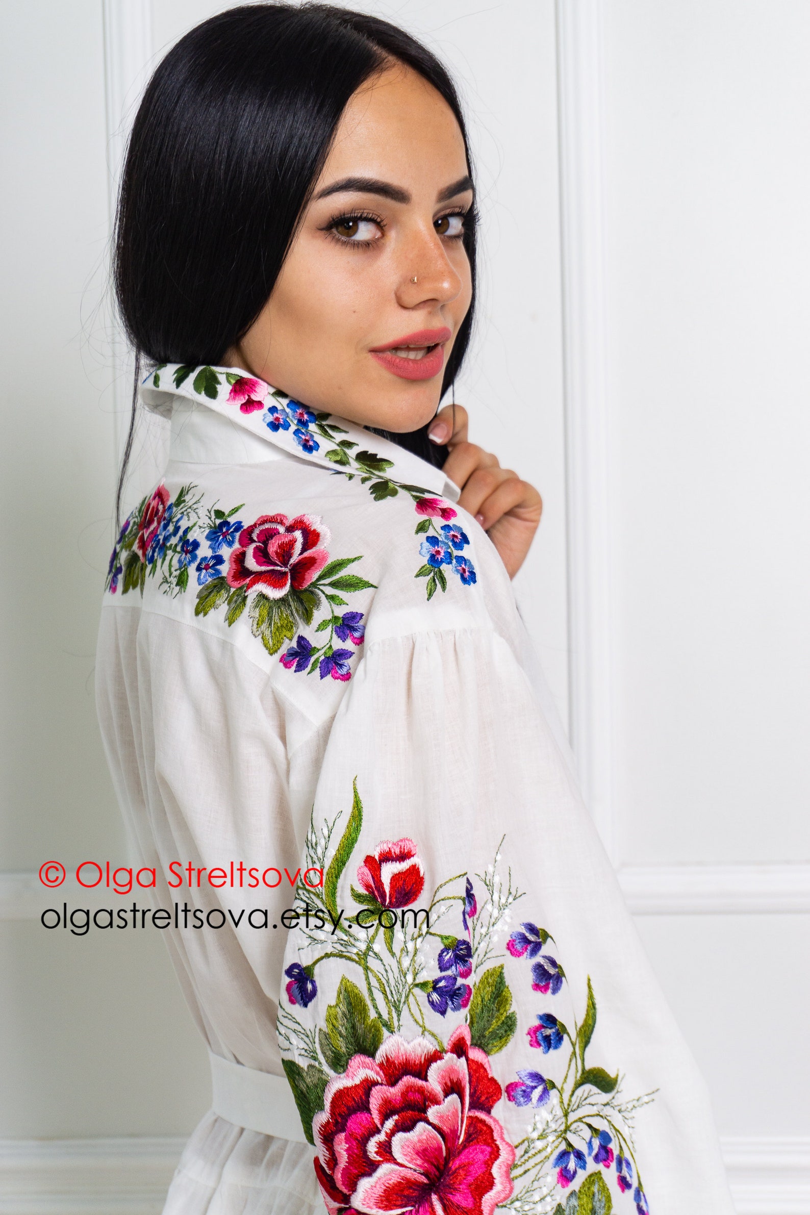 Embroidered Dress White Dress Boho Dress Floor Length Dress Etsy