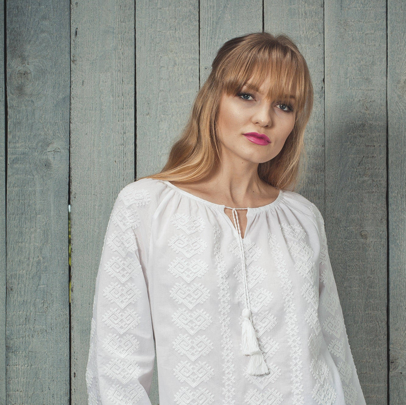 White Blouse, Embroidered Blouse, Peasant Blouse, White Peasant Blouse