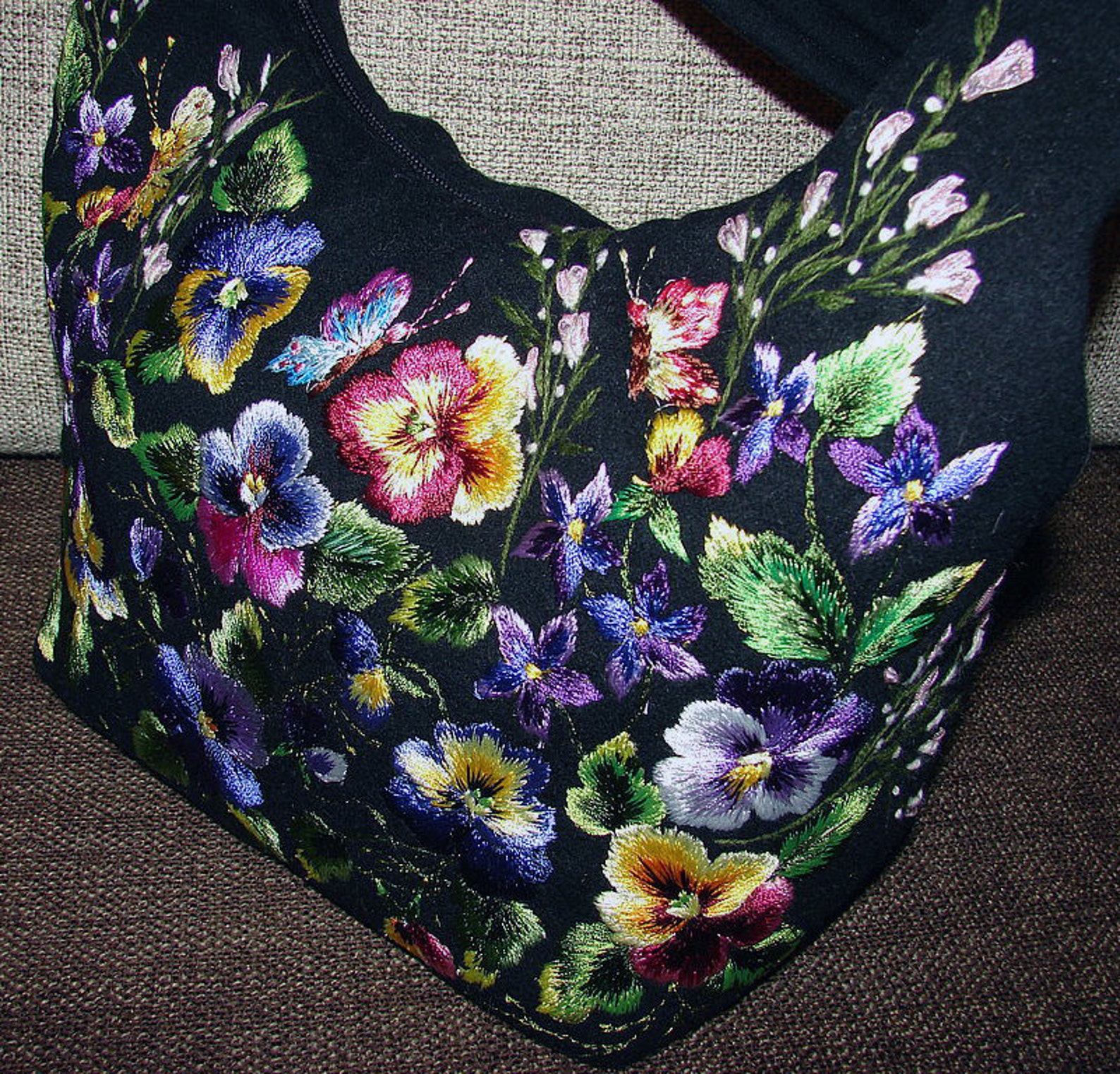 Shoulder Bag, Black Wool Bag, Felt Bag, Felted Wool Bag, Small Black