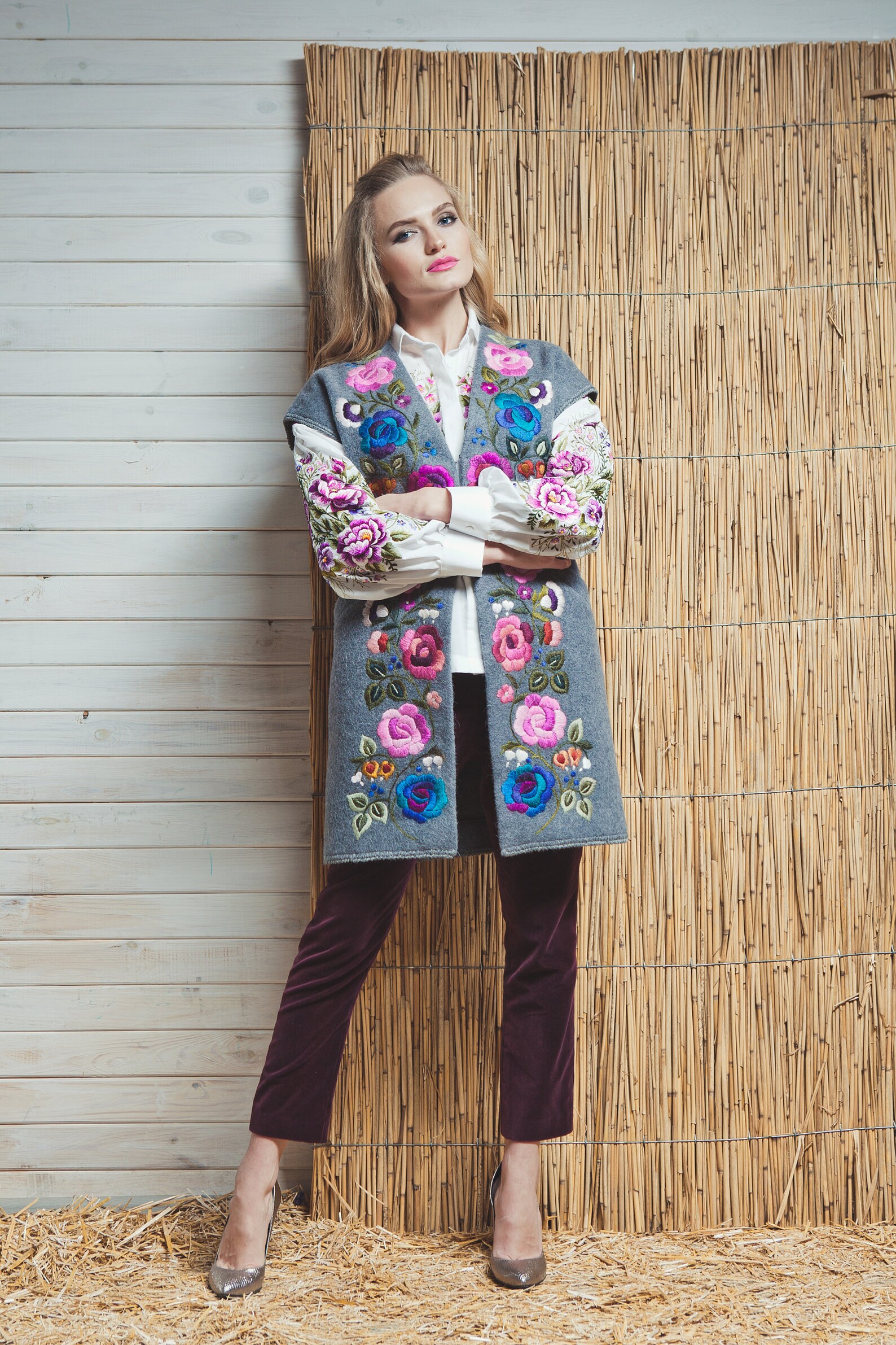 Embroidered Vest And Pants
