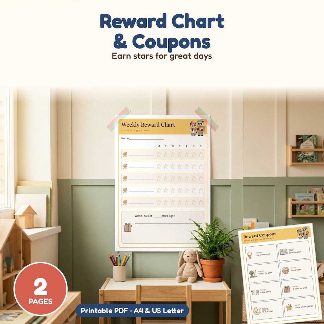 Good Manners Chart.pdf Reward Chart and Reward Coupons for Kids, Printable Sticker Chart, Good ...