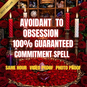 Avoidant Obsession Love Spell, Obsessed Love Spell, Stubborn Target, Obsessive Binding, End Hot And Cold, Same Day Casting