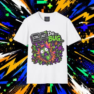Ctrl Alt Debug Tシャツ、面白いプログラマーシャツ、コーディングTシャツ、開発者ギフト、ギークコンピューターTシャツ
