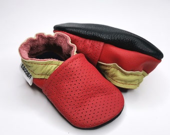 burgundy baby boy shoes