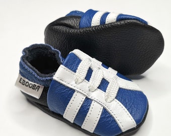 blue infant shoes