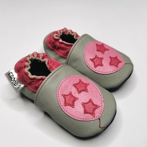 Baby Shoes, Soft Leather Baby Shoes, 12-18 Months Infant Shoes, Toddler Shoes, Baby Pink Shoes, Indoor Slippers, Panda Shoes, Girls' Shoes Air Balloon
