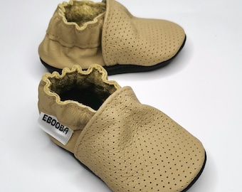 Baby Shoes, Baby Moccasins, Perforated Leather Baby Shoes, Baby Slippers, Crib Baby Shoes, Boys' Shoes, Girls', Soft Sole Baby Shoes, 4
