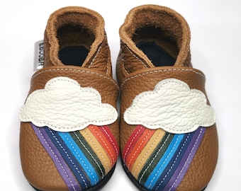 Baby Slippers,Brown Baby Shoes,Leather Baby Shoes,Ebooba,Baby Moccasins,Soft Sole Baby Shoes,Walking Shoes,Leather Baby Sandals,First Soes,1