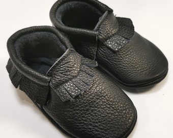 los zapatos de bebe 29/30, unicos suaves mocasines negros 5-6 anos, ebooba