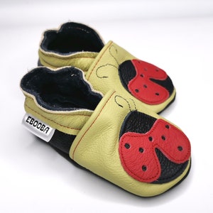 pattini di bambino 21/22, scarpe marroni suola morbida balena 12-18 mesi, ebooba Ladybug