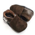 Chocolate Brown Suede Booties, Suede Baby Shoes, Ebooba, Suede Moccs, Soft Sole Shoes, Basic Baby Shoes, Baby Boy Slippers, 3 product logo