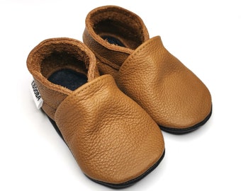 Genuine Leather Baby Shoes Baby Plain Shoes Baby Moccasins Baby Shoes Brown Leather Genuine Leather Baby Booties Boy Shoes Unisex Moccs