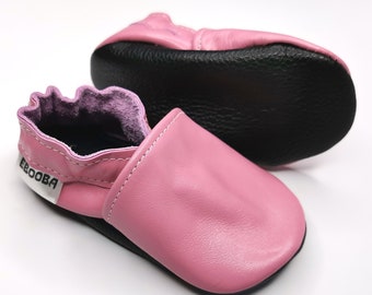 Krabbelschuhe,Lederpuschen, Baby Schuhe Wildleder, Lederschuhe, Geschenk, Mädchen Schuhe, Krabbelpuschen, Rosa Schuhe 18-24 monate