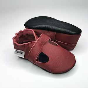 chaussons bébé, chaussures bébé, Sandales bordeaux 5-6 ans, ebooba SN-39-M-M-3