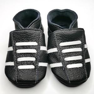 Black sneakers Baby shoes Walker baby shoes Crib baby shoes Baby leather slippers Baby leahter booties Black Moccasins Shower gift