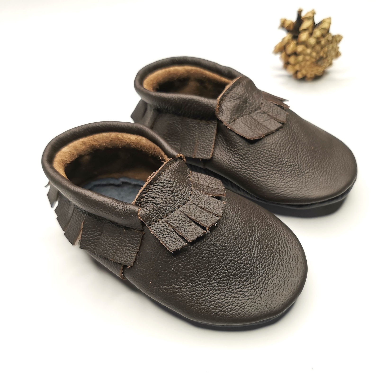 Baby Moccasins, Baby Boy Moccasins, Beige Baby Moccasins, Baby Shoes