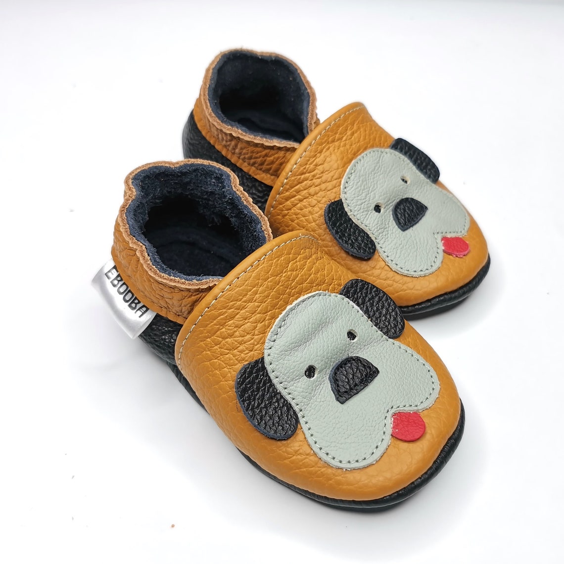 Soft sole baby shoes infant kids gift birds brown 12 18 Etsy