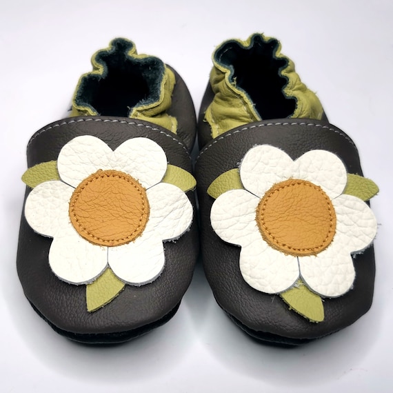 Bébé Chaussures Pantoufle Enfant Cuir Souple Chaussons 0 6 12
