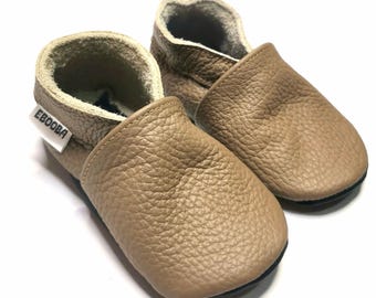 Baby Shoes, Infant Brown Shoes, Leather Baby Shoes, Lederpuschen, Chaussurese garcon, Ebooba, Brown Baby Shoes, Plain Baby Shoes, 3