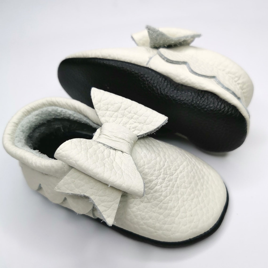 Baby Moccasins Leather Baby Shoes Toddler Moccasins Bow - Etsy