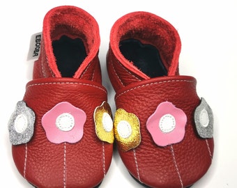 Zapatos de Bebé Rojos Botines para Niñas los zapatos de bebe 19/20
