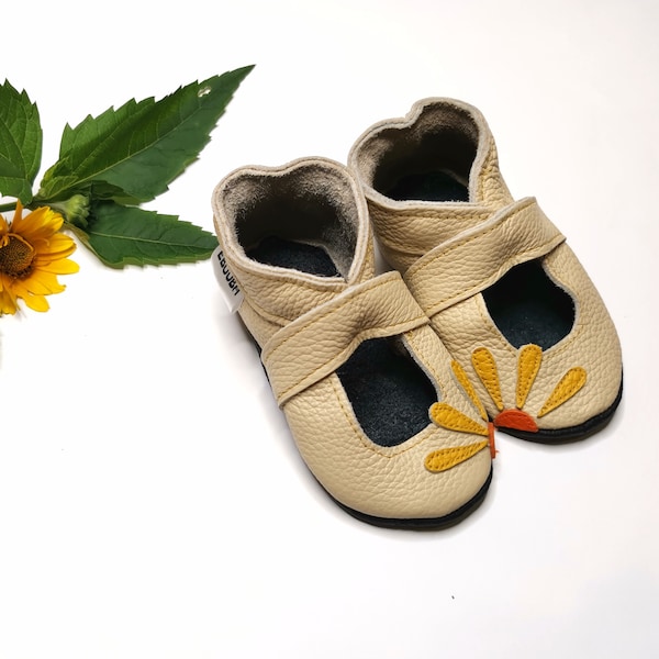 Children Sandals, Leather Kids Sandals, Baby Moccs, Ebooba, Toddler Shoes, Unisex Baby Sandals, Soft Sole Baby Shoes, Beige Baby Sandals, 7