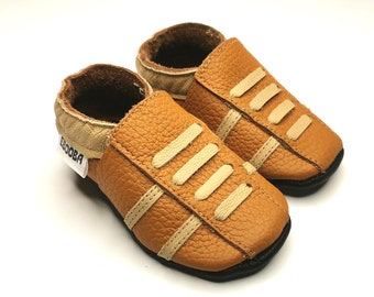 Brown Baby Shoes, Baby Soft Sneakers, Ebooba, Leather Baby Slippers, Soft Soled Shoe, Krabbelschuhe, Baby Moccasins, Chaussons bebe, 9